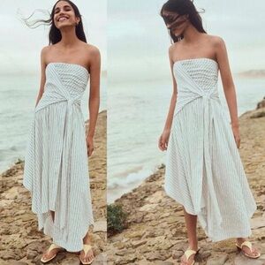 Anthropologie | Hanky Hem Cotton Midi Dress, Blogger Favorite, size Large